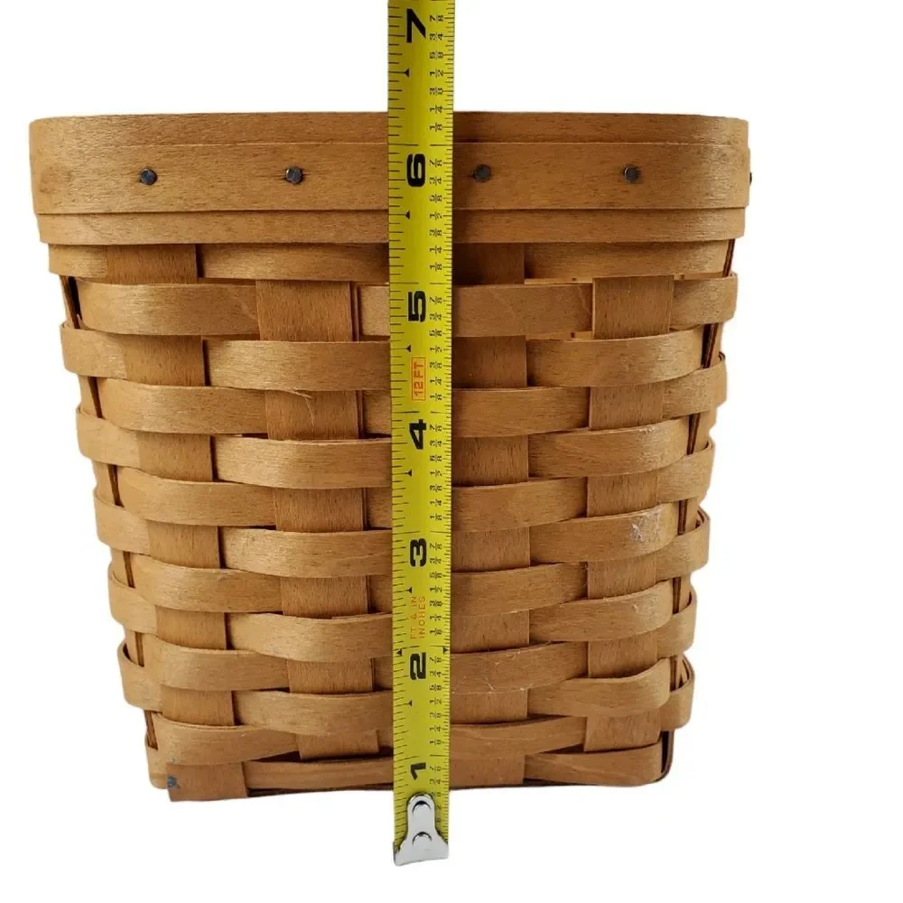 LONGABERGER 2000 Handmade Square Basket Signed USA Woven Wood